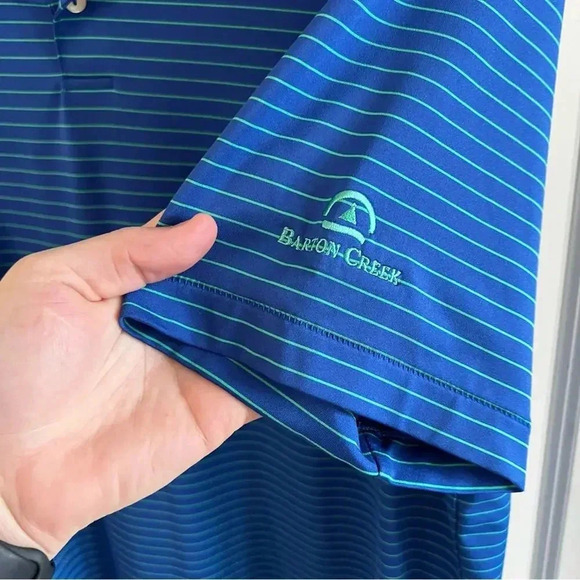 641 Peter Millar Striped Polo Size Large - Picture 3 of 4